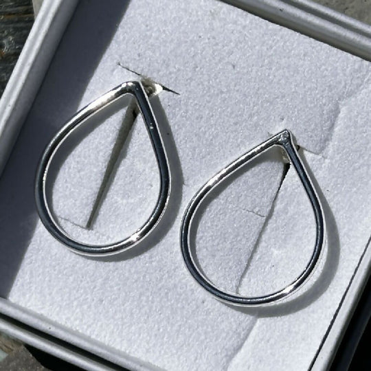 Water Drop Silver Earrings