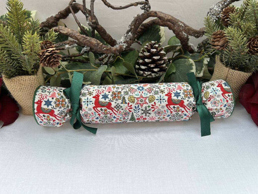 Liberty Print Fabric Christmas Crackers: Eco Reusable Holiday Decor