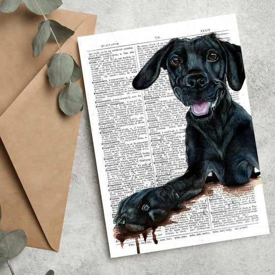 The Labrador - Excavator - Greeting Card