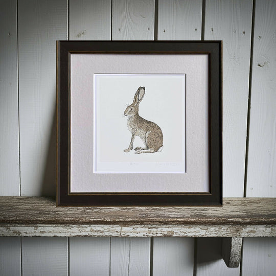 Hare White -Signed and mounted Giclée Art Print