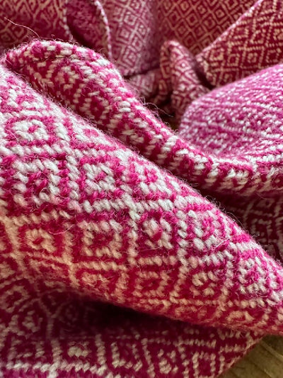 Magenta Diamonds British Wool Cowl