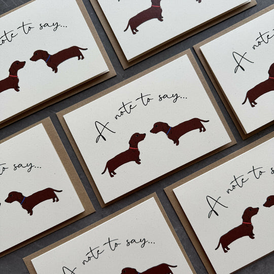 Sausage Dog Notecards