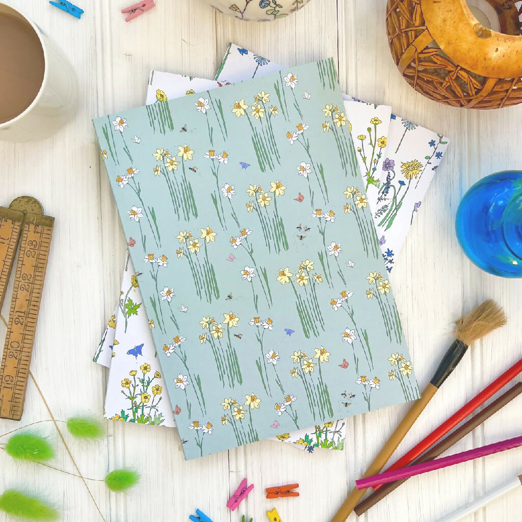 Personalised Journal Drawing Books - Floral Designs