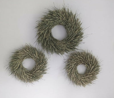 Handamde Forever Wreath Made From Green Wheat