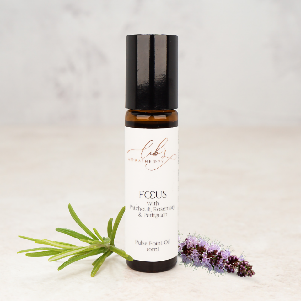 A rollerball blend with patchouli and rosemary.