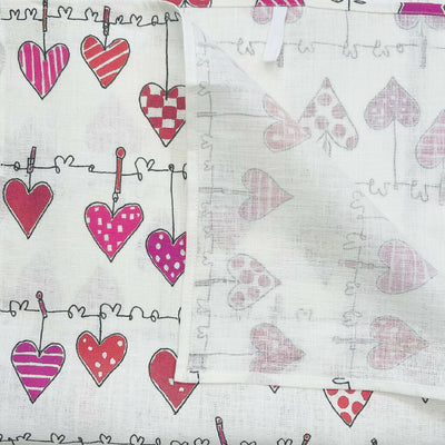 hearts on the line linen tea towel 9