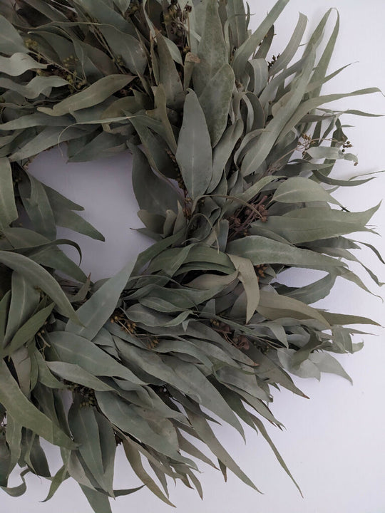 Dried Eucalyptus Handmade Wreath With Touch Of Statice
