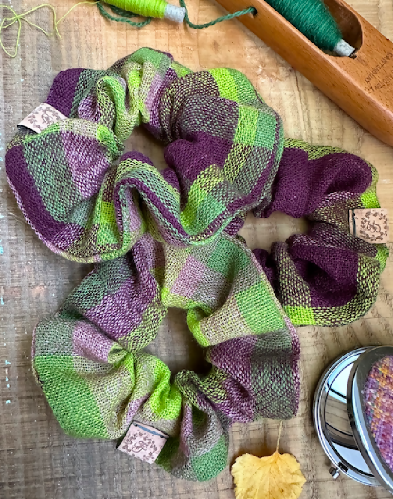 Elderberry Plaid Scrunchies 6