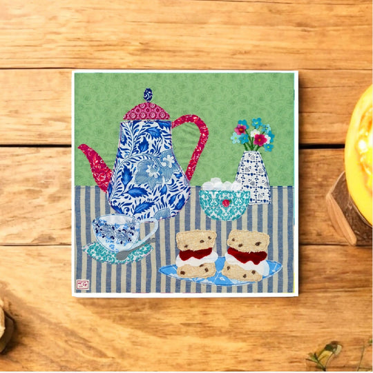 Devon Cream Tea Ceramic Coaster