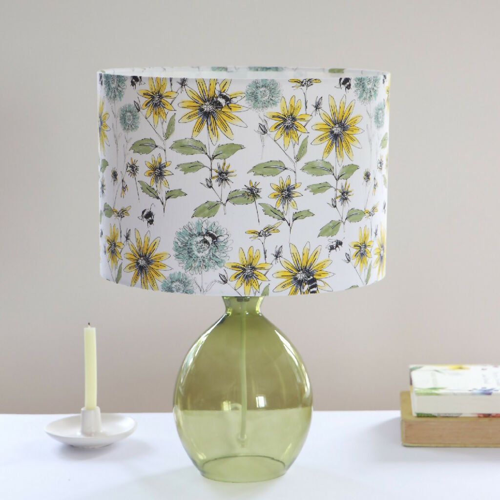 Bumblebee and Flora Designer Lampshade