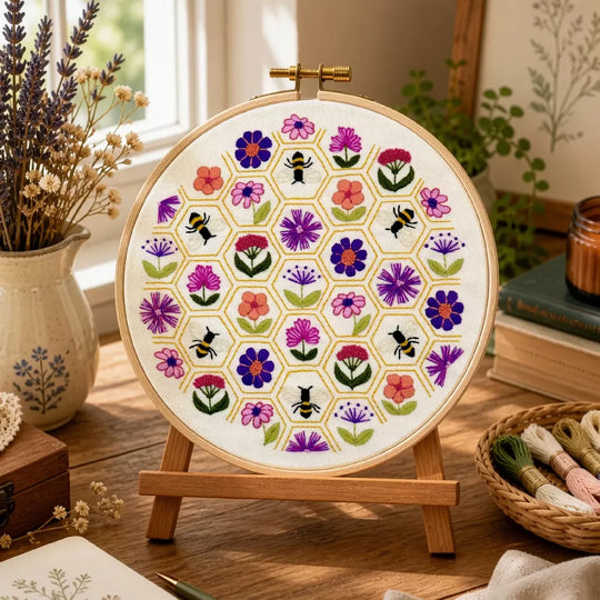 Flower Hive Hand Embroidery Kit