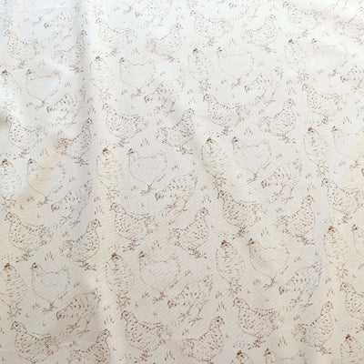 Natural Organic Linear Hen Soft Furnishing Fabric
