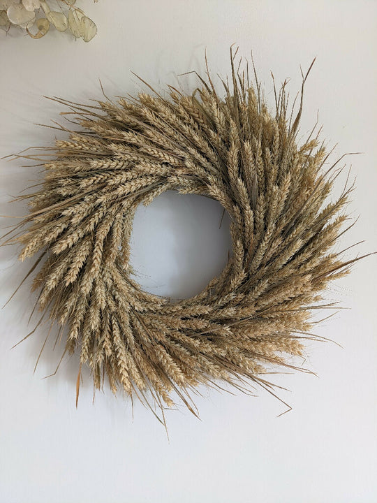 Handmade Forever Wreath Made From Wheat