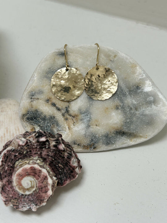 Winter sunset gold earrings