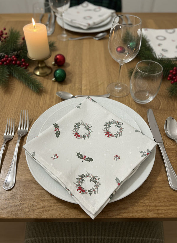 Christmas Wreath Napkin - set of 2