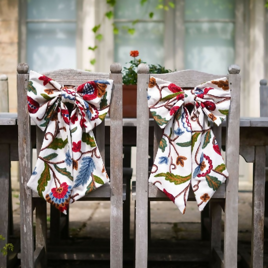 Large Embroidered Bow