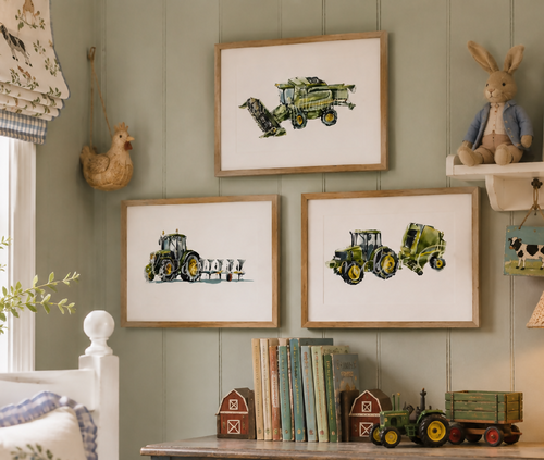 Trio Of Tractor Prints