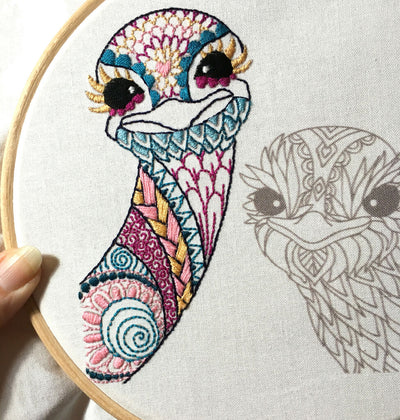 Ostrich Embroidery Kit