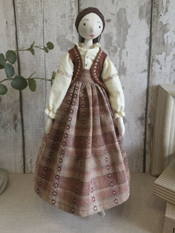 Folk Style fabric Art Doll - Heather