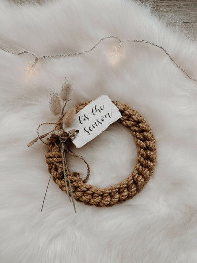 Small 15cm Rope Christmas Wreath