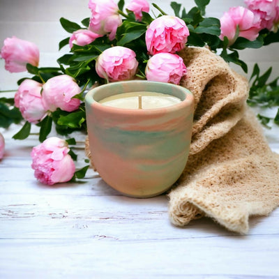 Peony Swirl Candle Pot