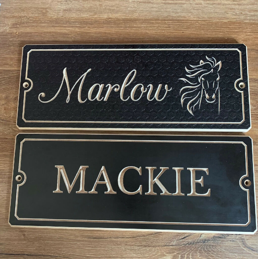 Wooden Engraved Stable Name Plaque