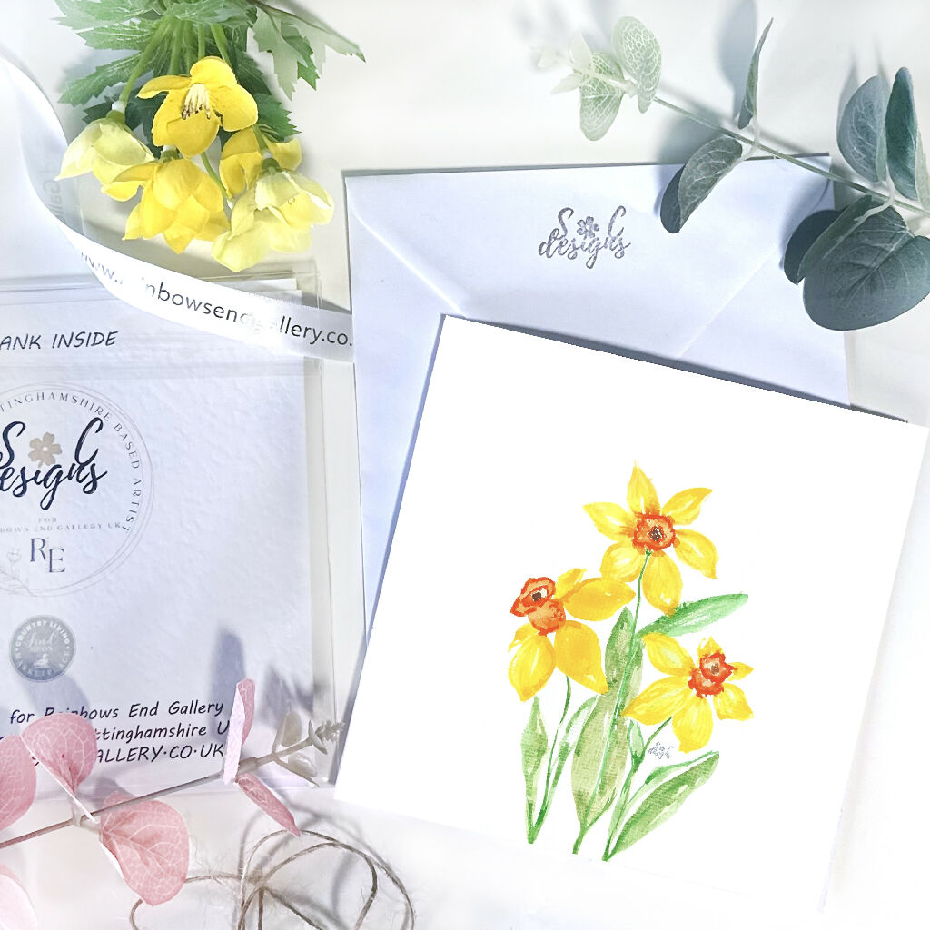 Greetings Card - Daffodil Trio