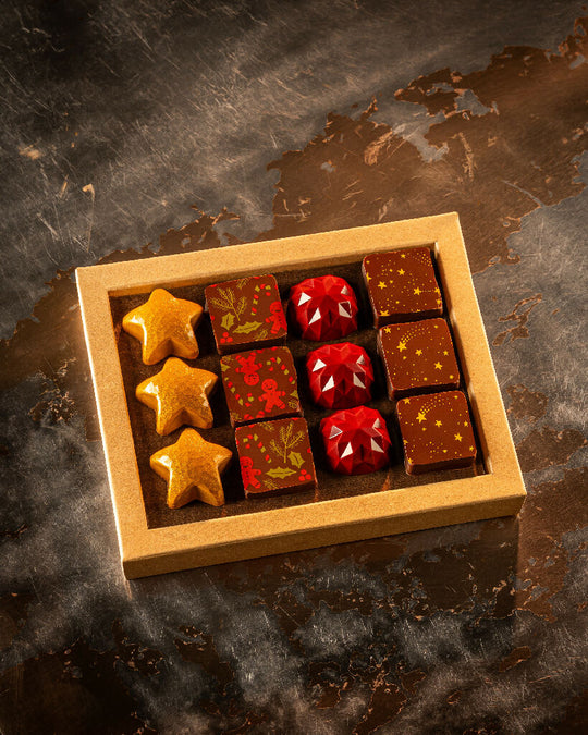 La Fève Christmas Chocolate Box – 12 Pieces