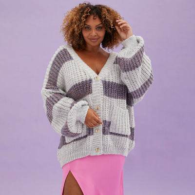 GreyStripeCardigan_Front