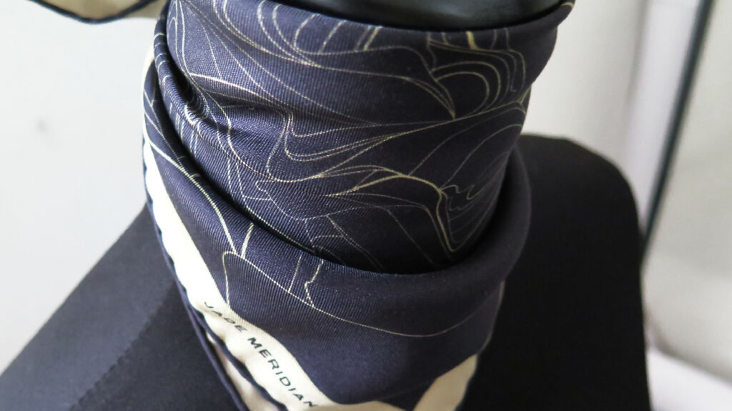 Moon Rising | Aquarius Collection. Hand Rolled Silk Square