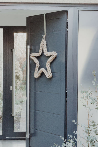 45cm Jute Christmas Star Wreath