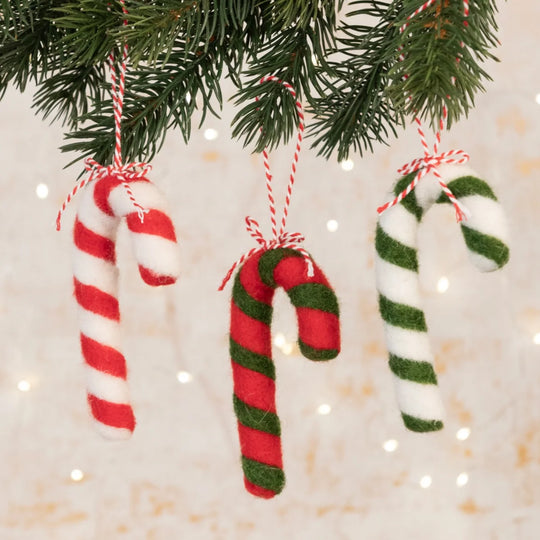 Felt Bauble - Hanging Candy Canes