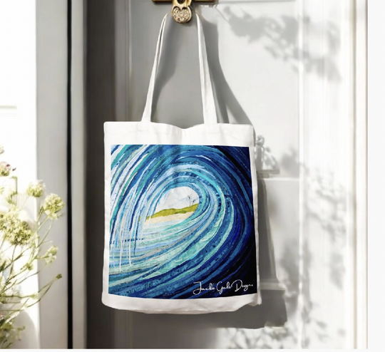Ocean Wave Canvas Tote Bag