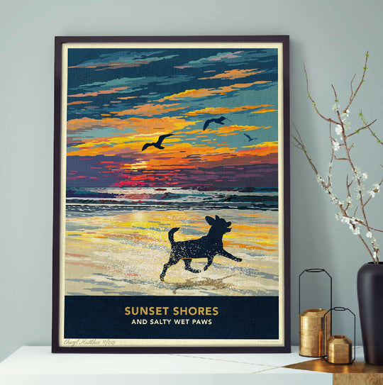 CHIHUAHUA 'SUNSET ON THE BEACH' LIMITED EDITION ART PRINT