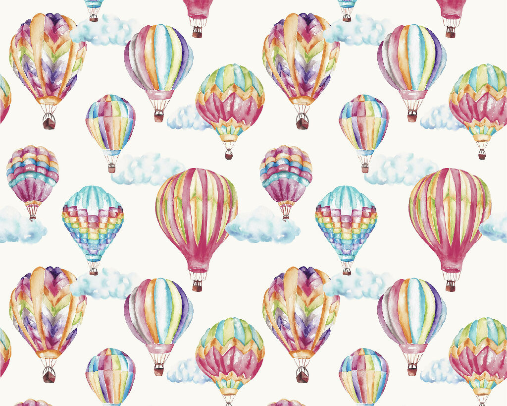 Hot Air Balloons Curtain Fabric