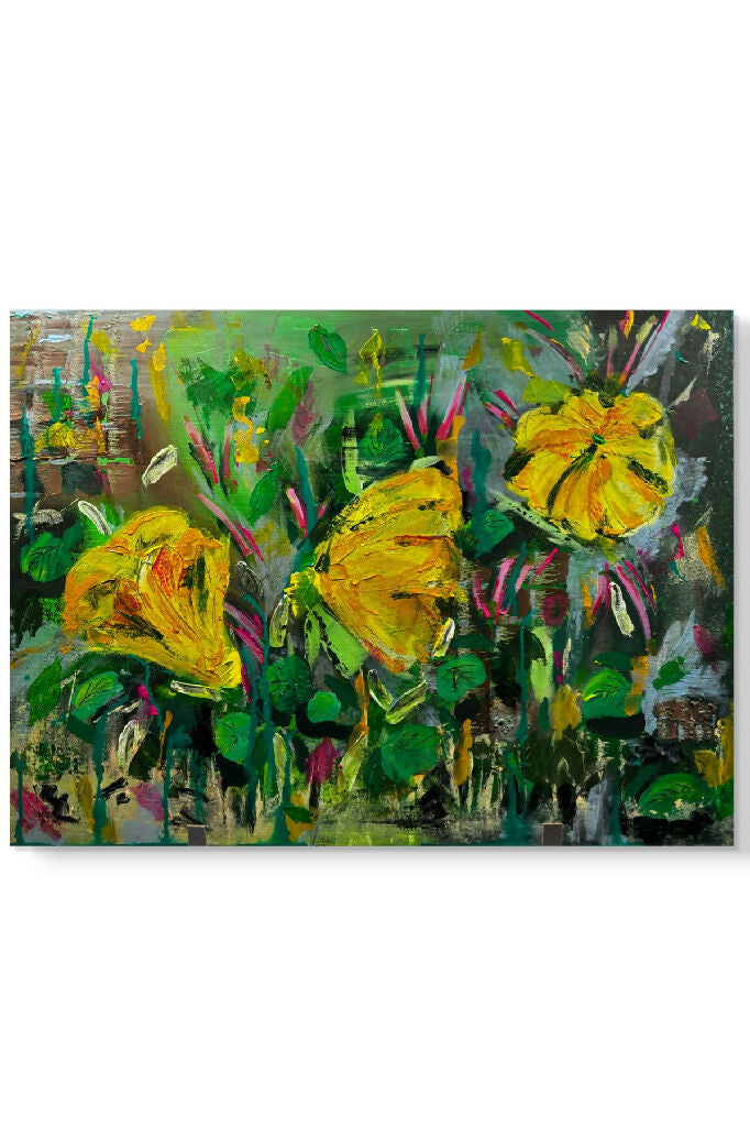 “Evening Primrose” - Original Art Piece Acrylic, Mixed Media