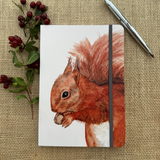 Red Squirrel A5 Notebook Lined Paper