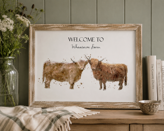 Personalised Highland Cows Print