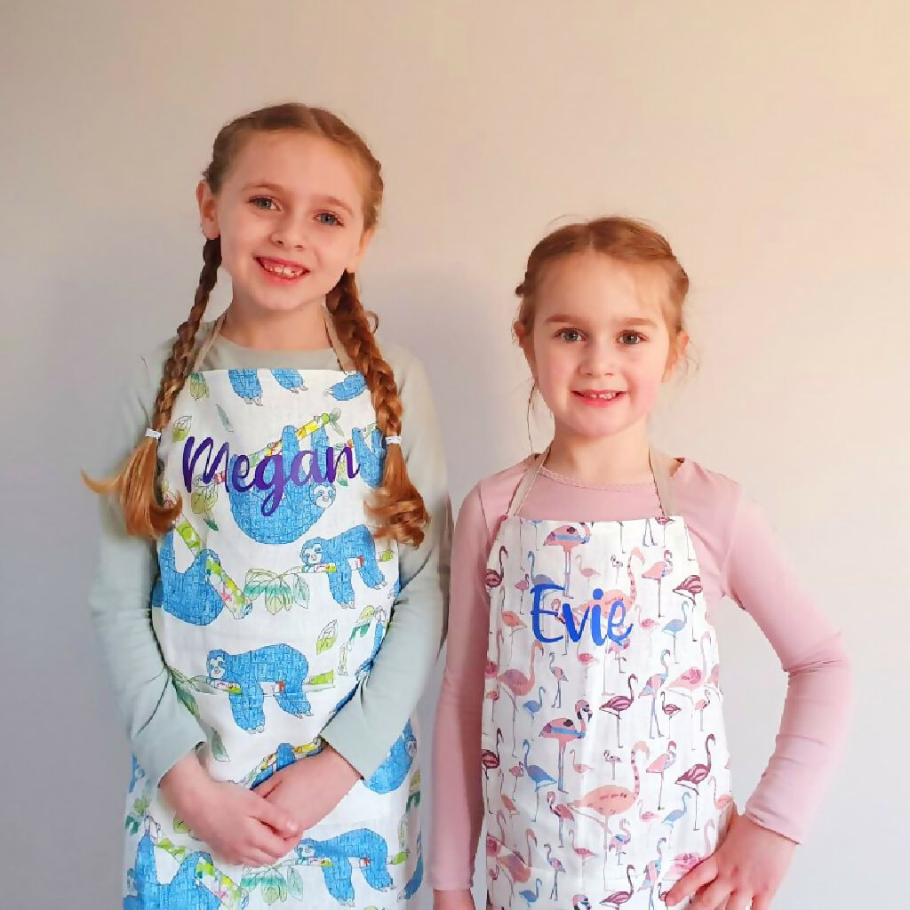 Children's Linen Aprons - Animal Designs