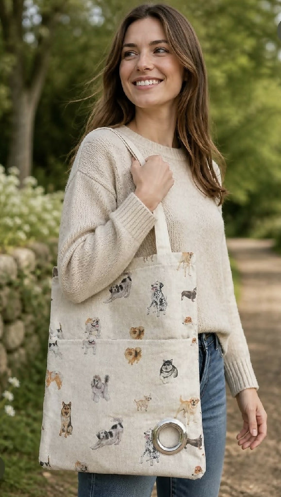 Handmade  Show  Dog Walking Tote With Inside Attached Purse