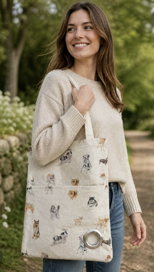 Handmade  Show  Dog Walking Tote With Inside Attached Purse