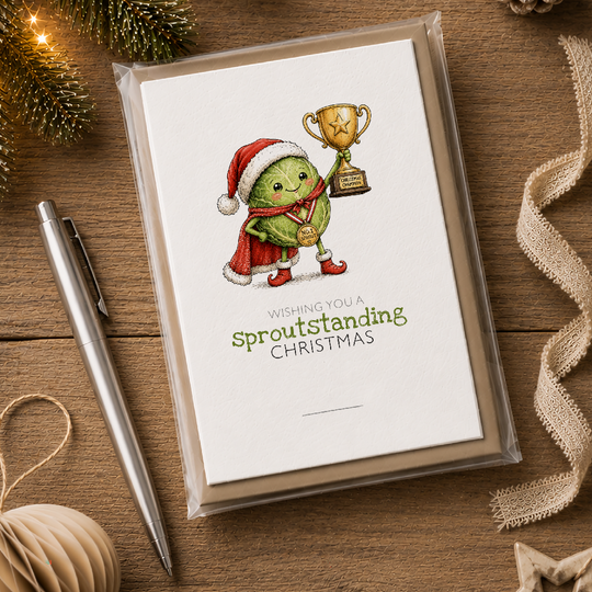Pack of 5, Sproutstanding, plantable wildflower seed Christmas cards