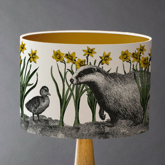Badger and Duckling Lampshade – British Wildlife Collection