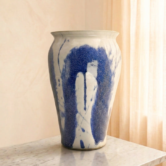 Large Blue tide vase