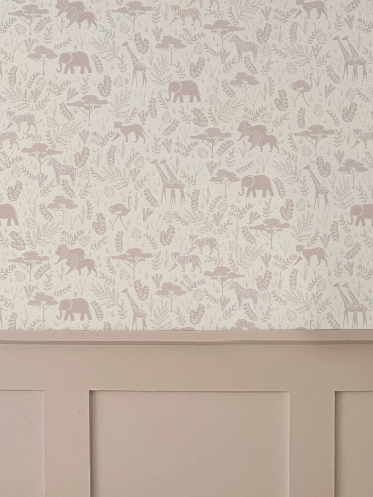 Wild Safari Pink Wall Panelling