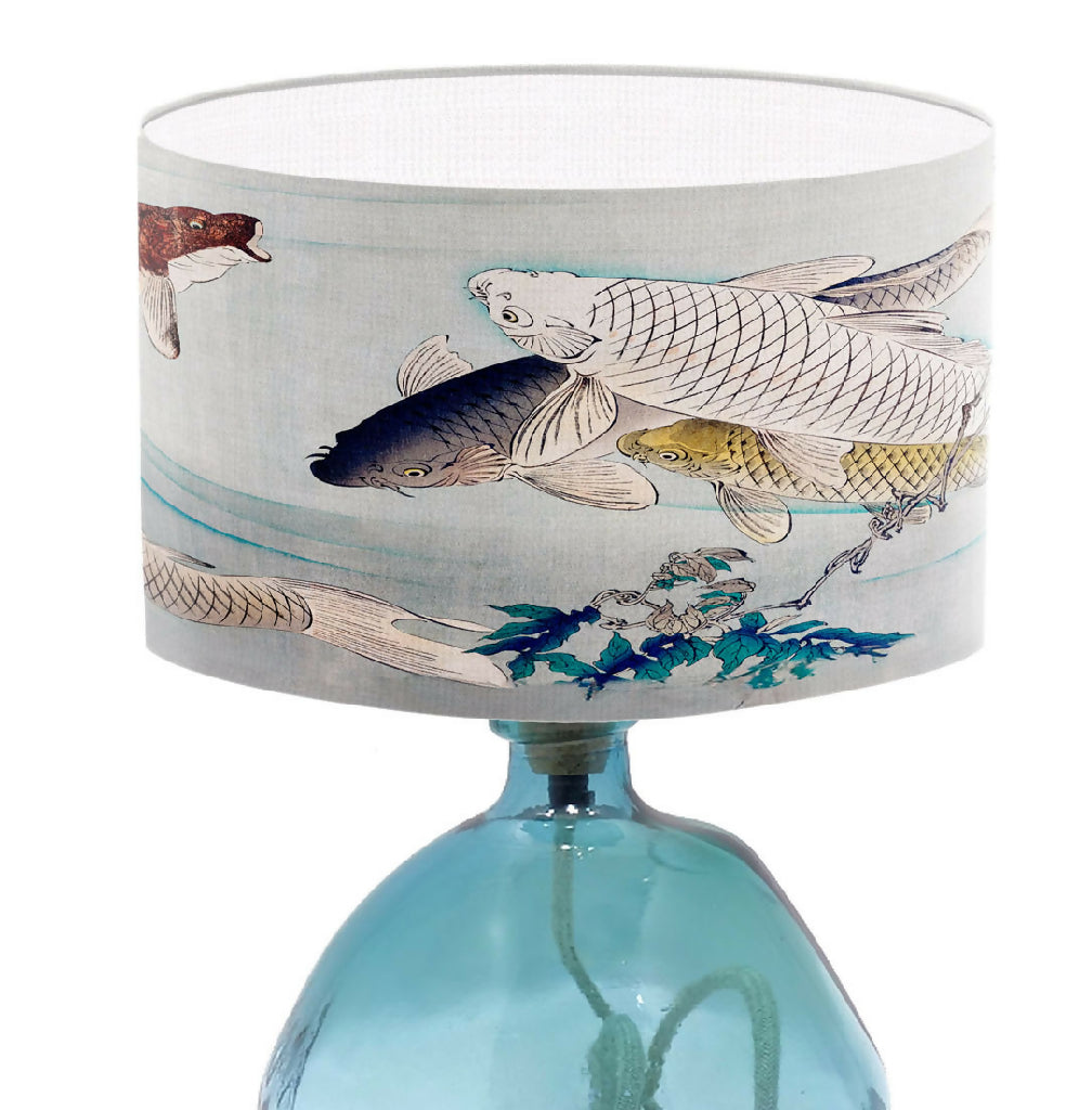 Koi Carp Fish Watercolour Print Lampshade