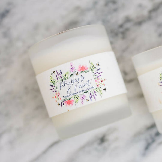 Rhubarb & Mint Crackling Wood Wick Candle