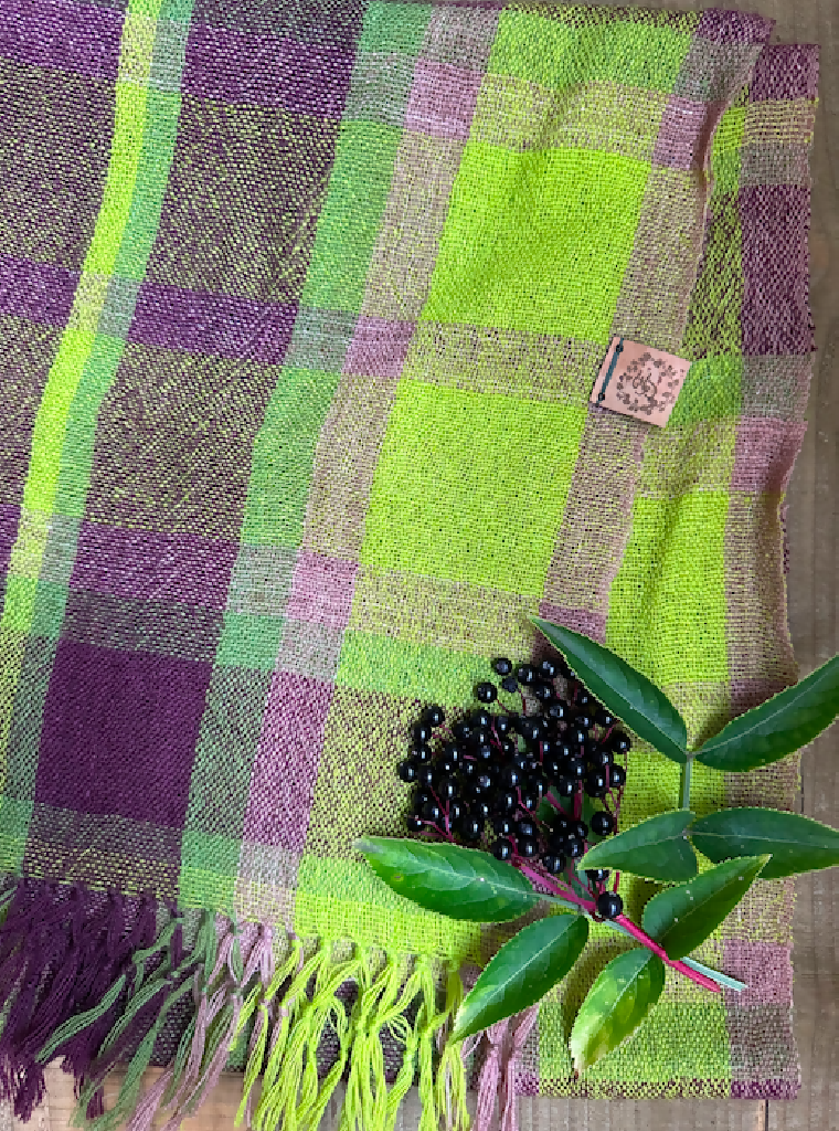 Elderberry Plaid Scarf 3