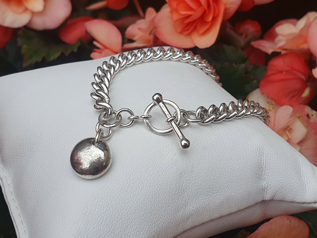 The Silver Pebble Bracelet | Sterling Silver Organic Charm Bracelet