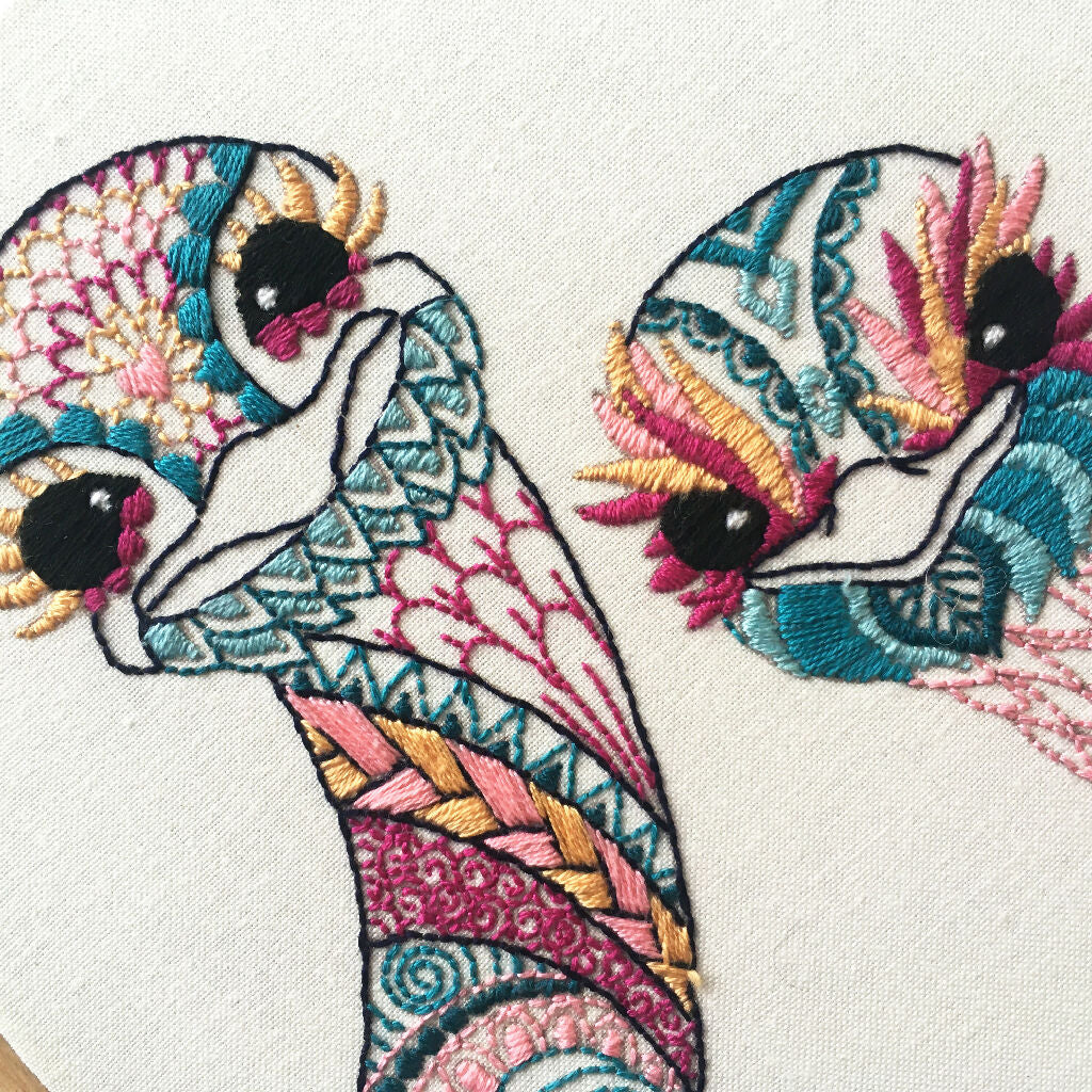 Ostrich Embroidery Kit